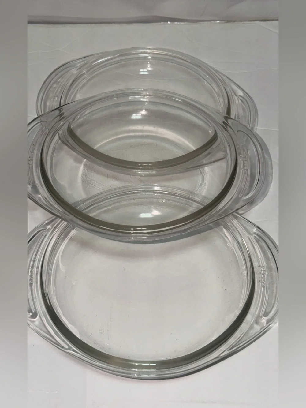 Vintage Pyrex Glass Lid Round Handles, 8 1/4